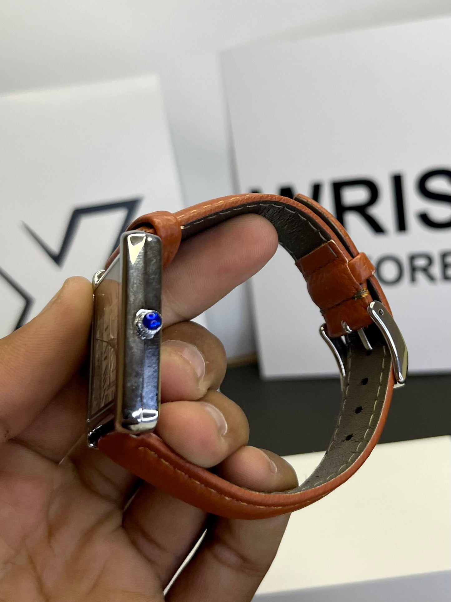 Cartier tank brown strap