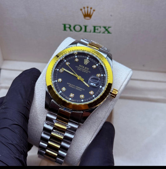 Rolex 2 tone with black dial