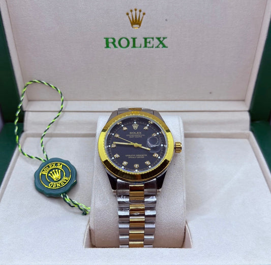 Two Tone Rolex with Black dial