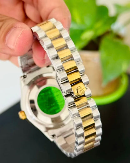 Two Tone Rolex with Green dial