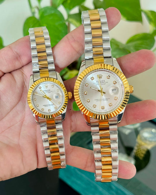 Two Tone Couple Rolex watches
