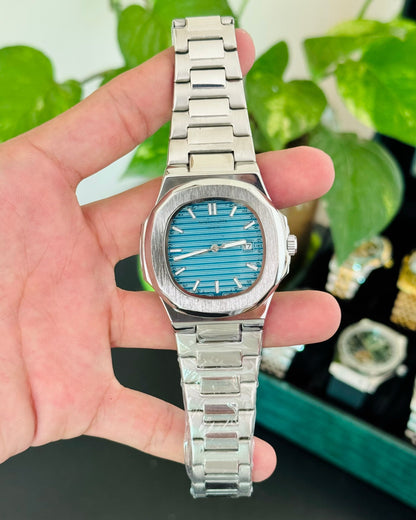 Pp date working chain wrist watch