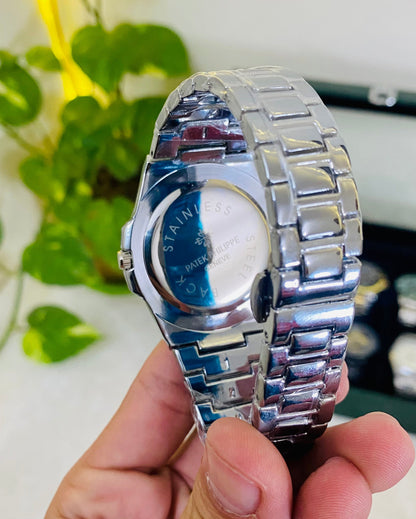 Pp date working chain wrist watch