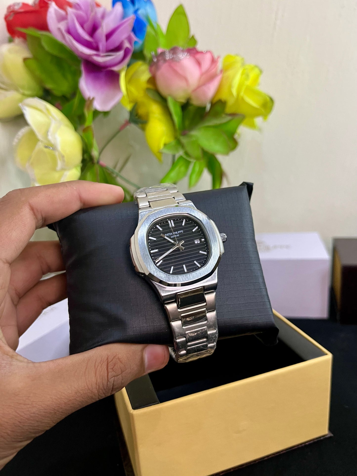 Semi-Auto Patek Phllipe with Black Dial