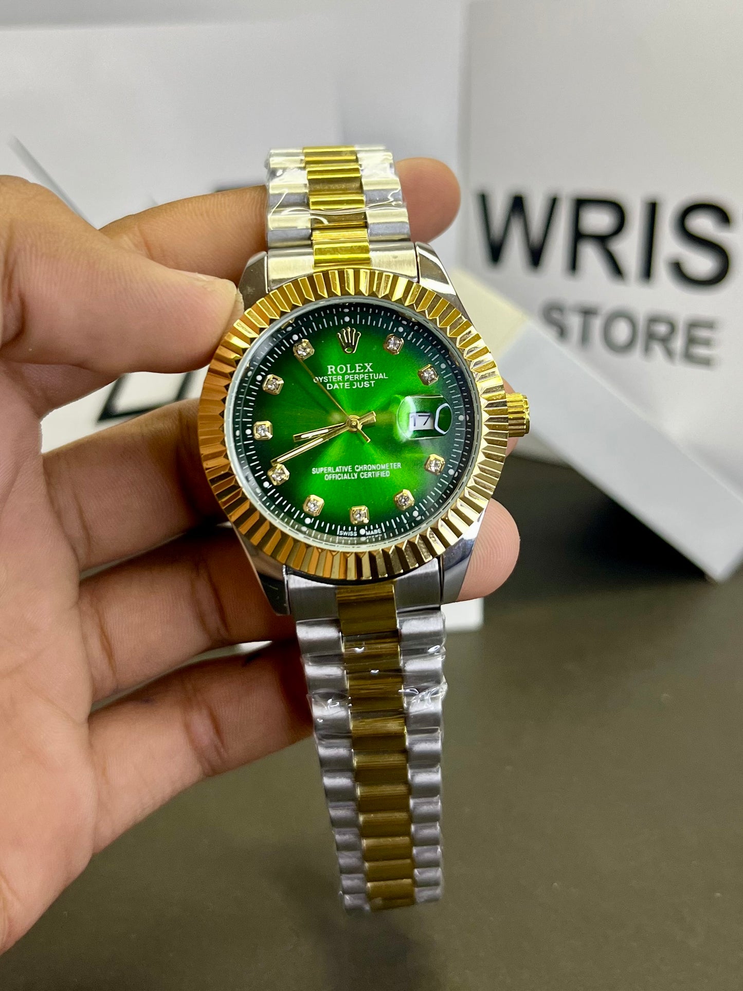 Rlx two tone green dial