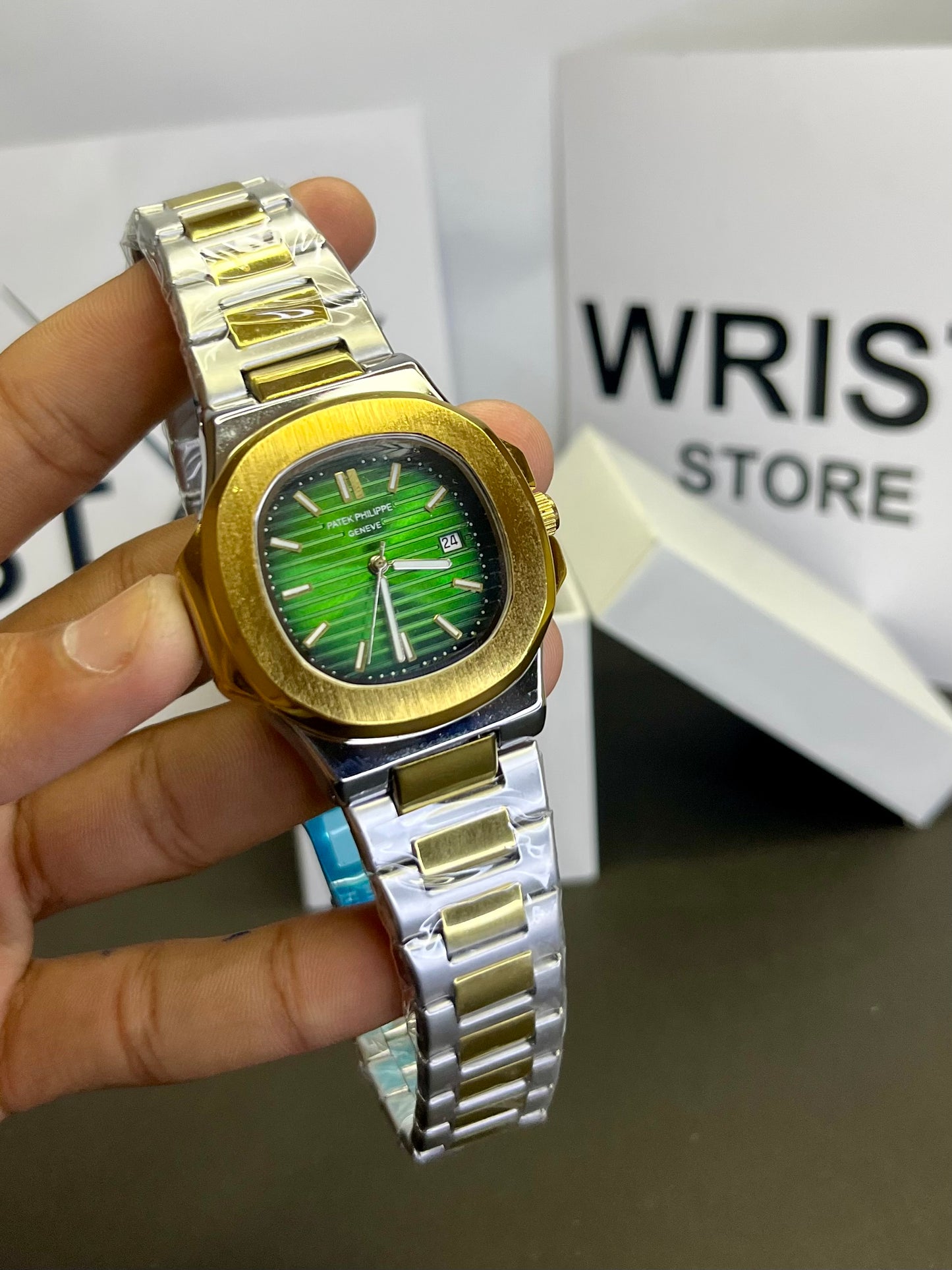 Pp two tone with green dial