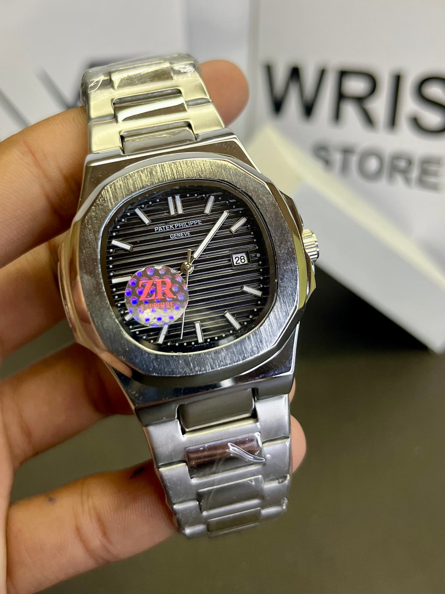 Pp silver with black dial