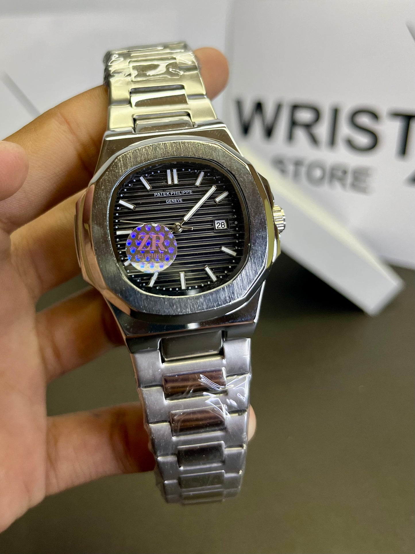 Pp silver with black dial