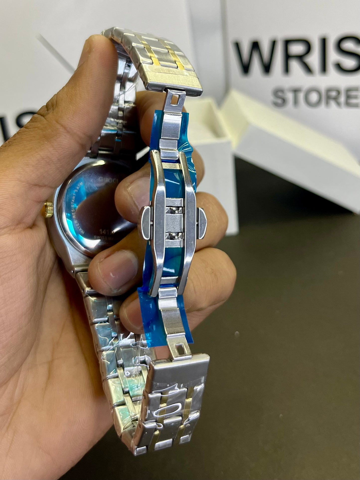 Gucci two tone blue dial
