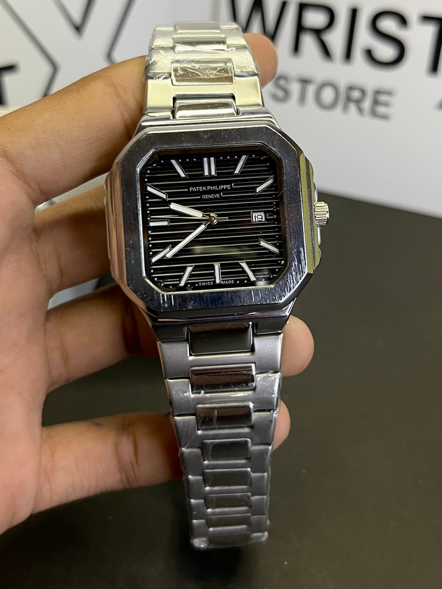 Pp silver with black dial