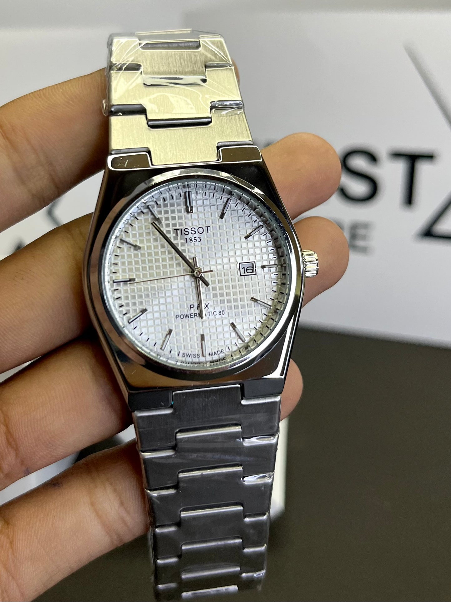 Tissot silver with white dial