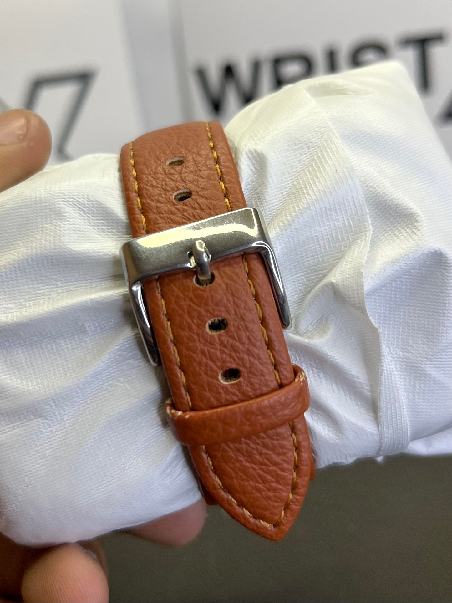 Cartier tank brown strap