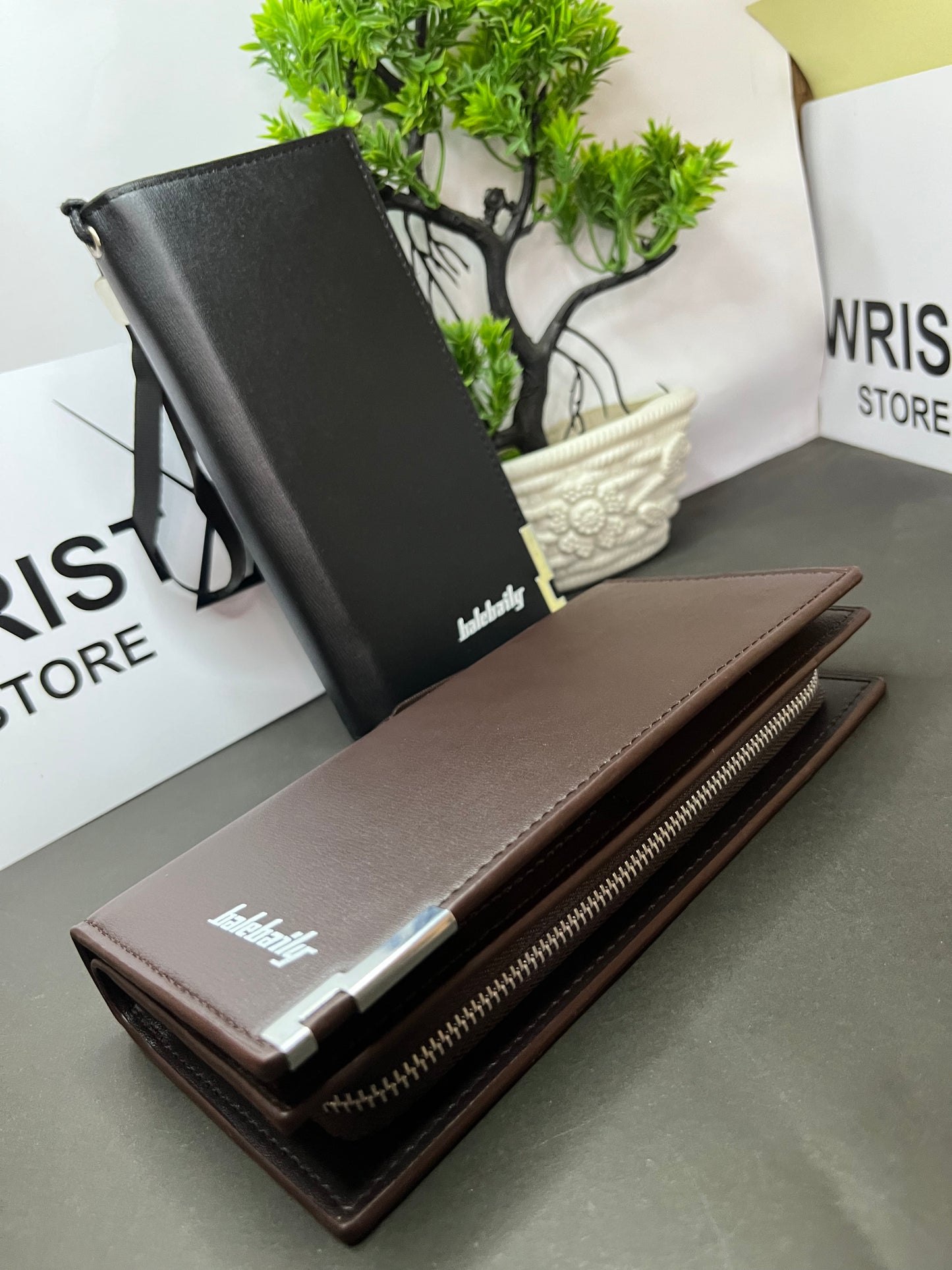 Premium Zipper Leather Wallet – Stylish Long Clutch